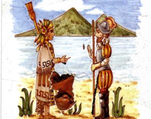 Dialogo entre Nicarao y Gil Gonzalez Davila